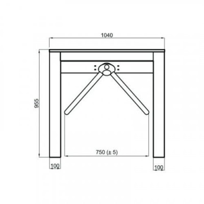 Двоспрямований турнікет-трипод Came TP 201 з функцією антипаніка